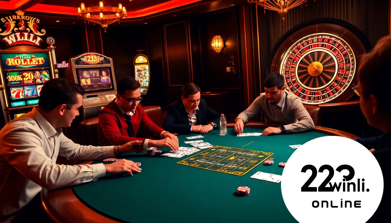 Engaging poker game capturing the thrill of online gambling at https://23wini.online.