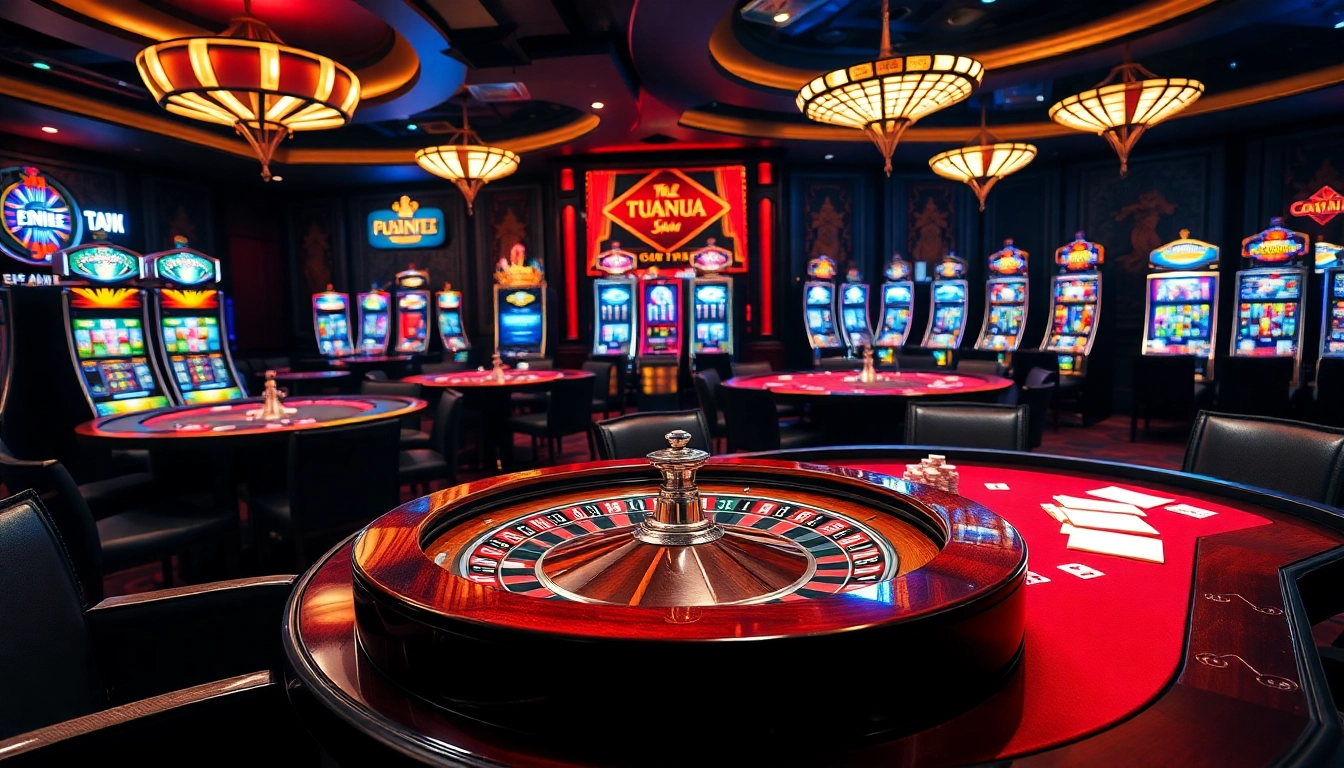 Experience excitement at nhà cái 789club with vibrant casino elements like poker chips and roulette.