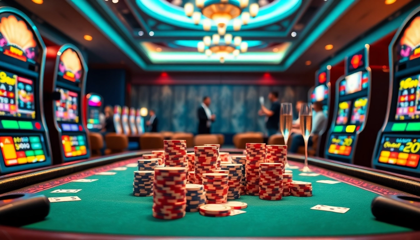 Experience excitement at a dynamic go88club page casino table with vibrant games and eager players.