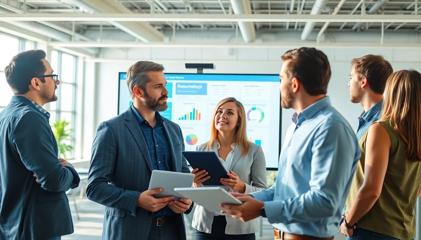 Business automation experts near me showcasing teamwork in a modern office.
