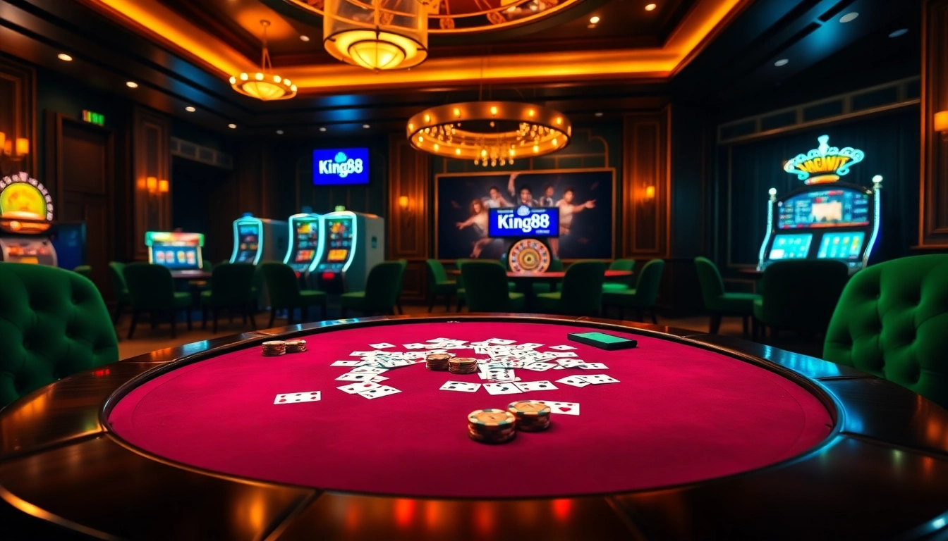 Tải king88 for mobile gambling enthusiasts enjoying a luxurious casino ambiance.