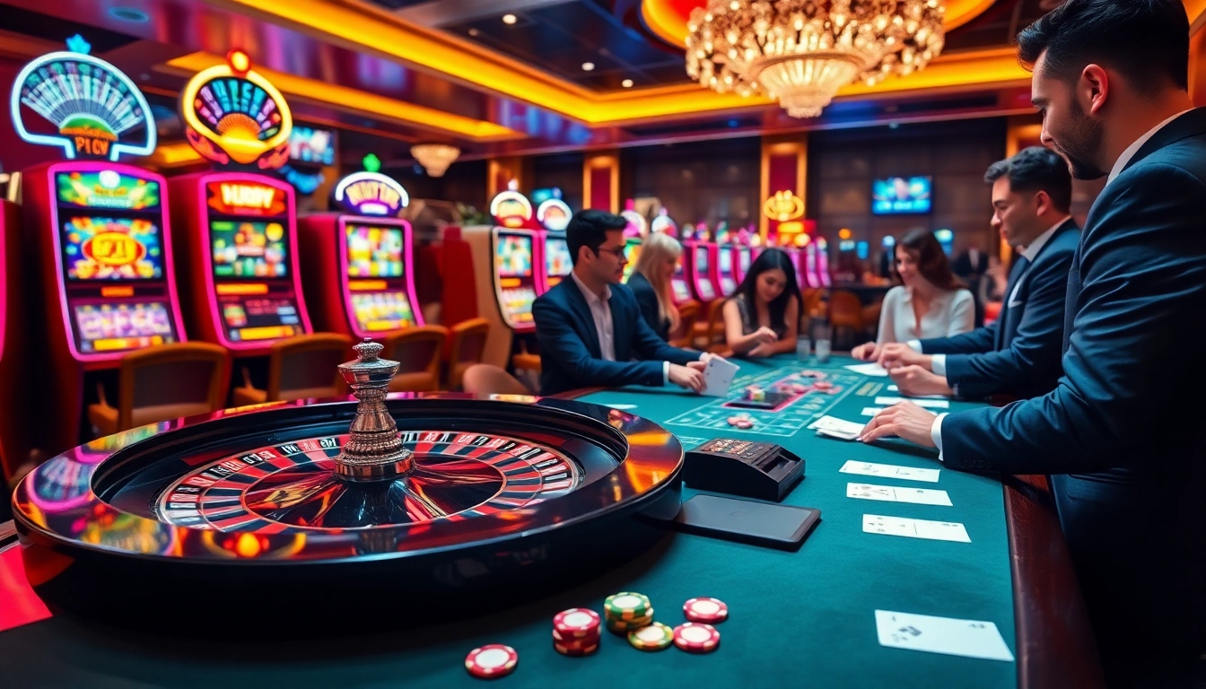 Dynamic gameplay at https://88i8i.net/ showcasing casino excitement with a roulette table and lively players.