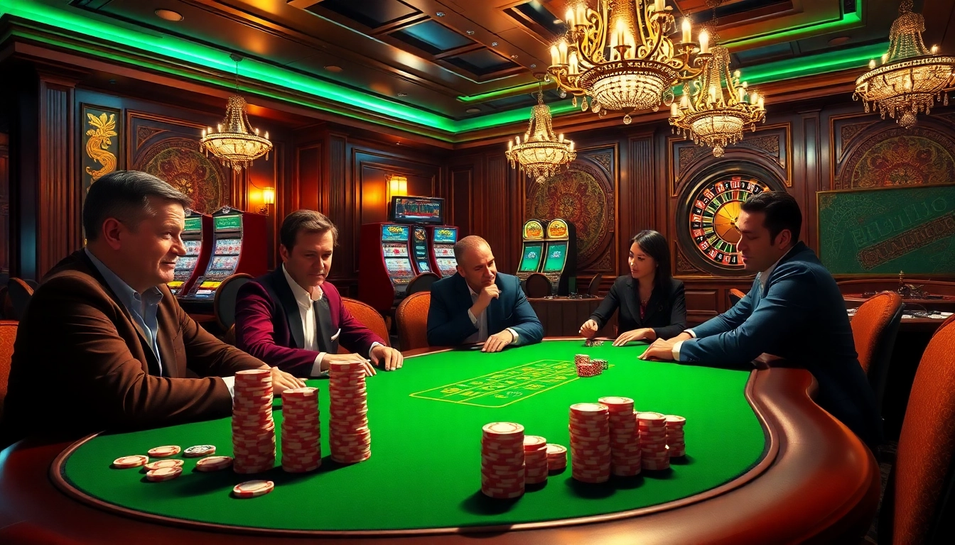 Rich poker table showcasing high-stakes action and excitement at JL55 casino.