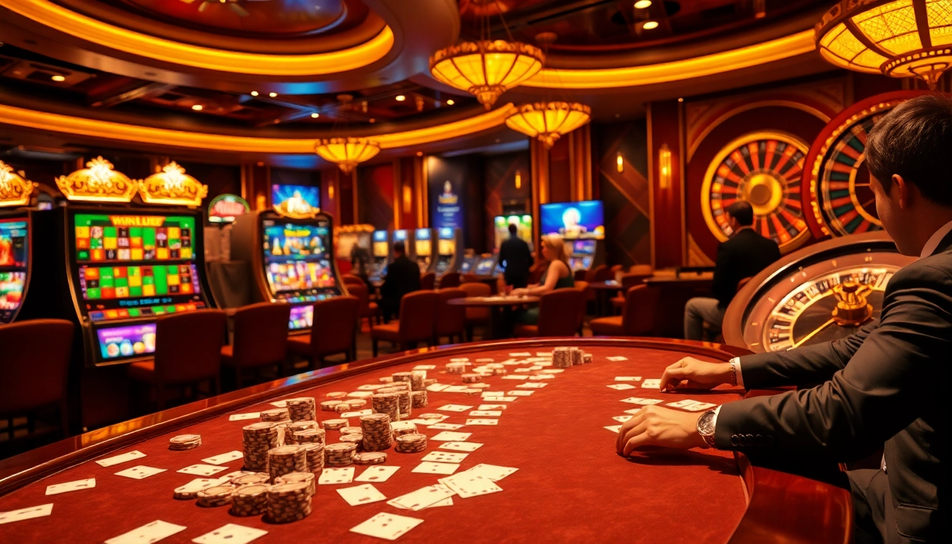 Experience high-stakes gambling excitement at WN678 casino table with vibrant poker chips.