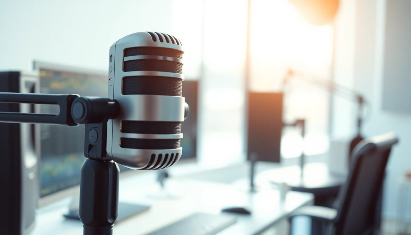 Generate engaging AI voice outputs with a professional setup showcasing modern equipment.