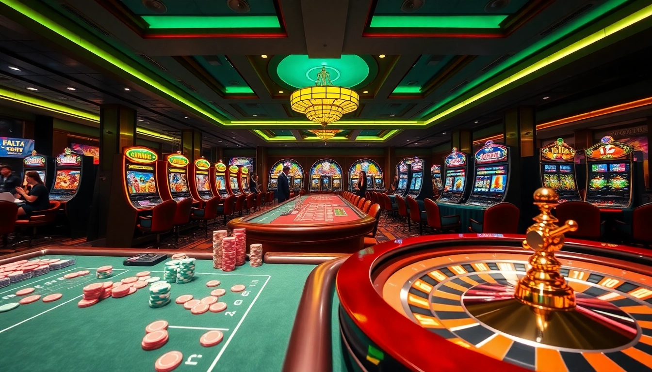 Players enjoying a dynamic gaming experience at soibet with vibrant tables and professional dealers.