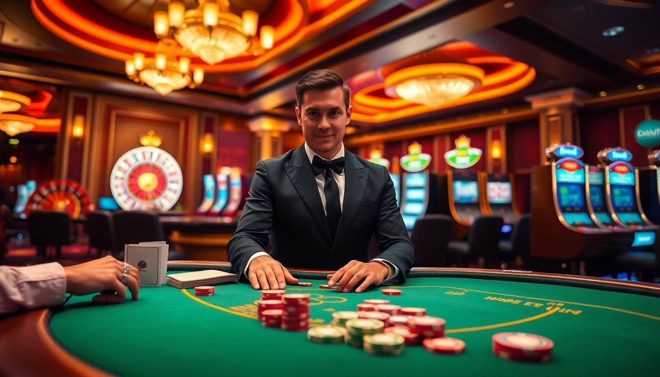 סצנת פוקר דינמית המציגה את Stake סוכן עם שבבים בצבעים חיים וכרטיסים על שולחן קזינו יוקרתי.