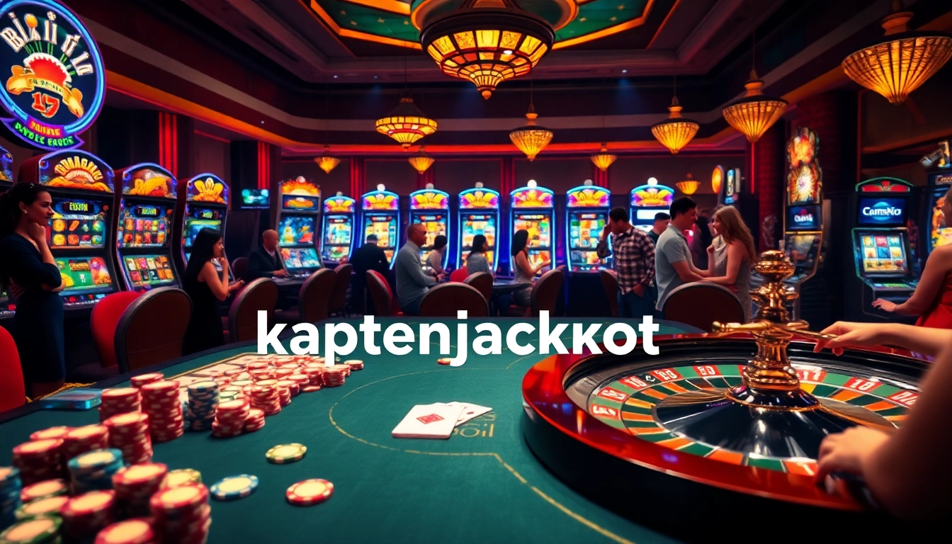 Experience thrilling moments at kaptenjackpot with vibrant casino games, cards, and chips.